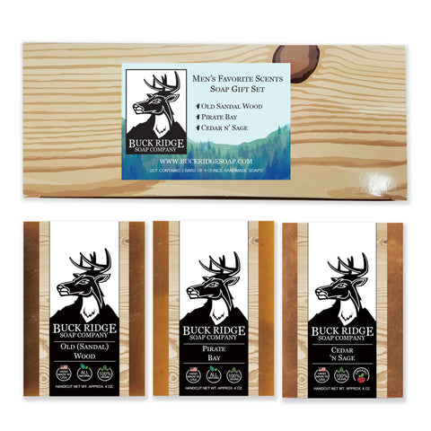 Men's Favorite Scents Gift Set Handmade Soap