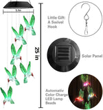 Outdoor solar wind chime light Hummingbird wind chime garden light SP