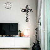 Amazing Grace Cross - Metal Wall Art