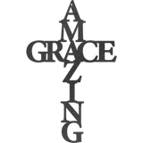 Amazing Grace Cross - Metal Wall Art