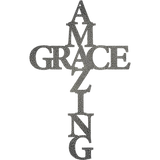 Amazing Grace Cross - Metal Wall Art