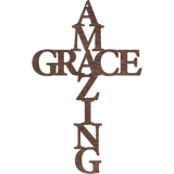 Amazing Grace Cross - Metal Wall Art