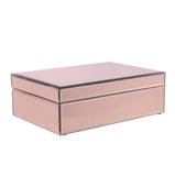 Ambrose Exquisite Rose Gold Glass Jewelry Box