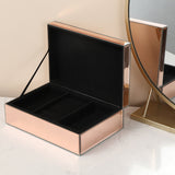 Ambrose Exquisite Rose Gold Glass Jewelry Box