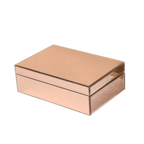 Ambrose Exquisite Rose Gold Glass Jewelry Box