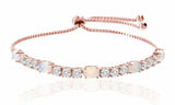 Fiery Opal Tennis Bracelet With  Crystals