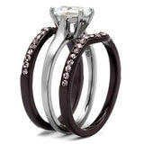 Women Stainless Steel Cubic Zirconia Rings