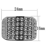 Men Stainless Steel Synthetic Crystal Rings TK358