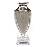 Ambrose Chrome Plated Crystal Embellished Ceramic Vase (7 In. x 7 In.