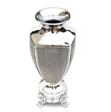 Ambrose Chrome Plated Crystal Embellished Ceramic Vase (7 In. x 7 In.