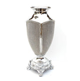 Ambrose Chrome Plated Crystal Embellished Ceramic Vase (7 In. x 7 In.