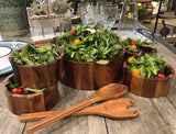 7 Piece -  Extra Large Salad Bowl with Servers and 4 Individuals