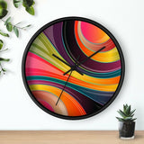 Decorative Wall Clock - Multicolor Circular Swirl Quartz Clock - WC02