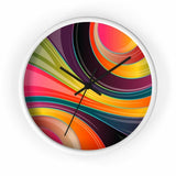 Decorative Wall Clock - Multicolor Circular Swirl Quartz Clock - WC02