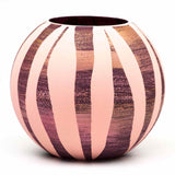 Handpainted Glass Vase for Flowers | Painted Glass Round Bubble Vase |