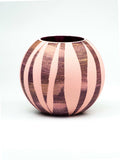 Handpainted Glass Vase for Flowers | Painted Glass Round Bubble Vase |