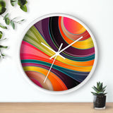 Decorative Wall Clock - Multicolor Circular Swirl Quartz Clock - WC02