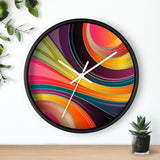 Decorative Wall Clock - Multicolor Circular Swirl Quartz Clock - WC02