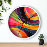 Decorative Wall Clock - Multicolor Circular Swirl Quartz Clock - WC02